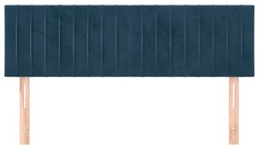 vidaXL Κεφαλάρια Κρεβατιού 2 τεμ. Σκ. Μπλε 72x5x78/88 εκ. Βελούδινα
