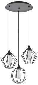 Φωτιστικό Οροφής  SE21-BL-B10-3BL-GR12 ADEPT FLEX Black Metal Grid Pendant+ - 51W - 100W - 77-8950