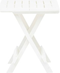 vidaXL Τραπέζι Κήπου Πτυσσόμενο Λευκό 45 x 43 x 50 εκ. Πλαστικό