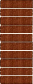 vidaXL Περίγραμμα γκαζόν 10 τμχ. 25 x 103 cm Σκ rusty