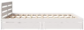 vidaXL Σκελετός Κρεβ. Χωρίς Στρώμα Λευκό 180x200 εκ Μασίφ Πεύκο
