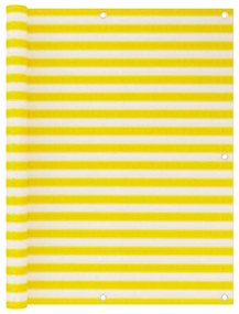 Διαχωριστικό Βεράντας Κίτρινο / Λευκό 120 x 500 εκ. από HDPE