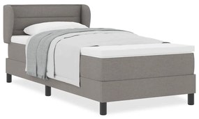 vidaXL Κρεβάτι box spring με στρώμα με στρώμα Taupe 80 x 200 cm ύφασμα