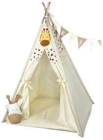 Παιδική Σκηνή - teepee tent Giraffe - Ζωγραφισμένη στο χέρι