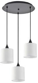 Κρεμαστό Φωτιστικό Οροφής Ύφασμα ADEPT H300 Φ35 Homelighting-77-9018-Λευκό 77-9018