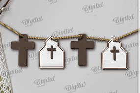 Intra απο ξύλο plywood 3mm-4mm πάχος Χριστιανικό Διακόσμηση Δίσκων με Επίπεδη Δίασταση 30x20 cm INTRAFABR-119902230