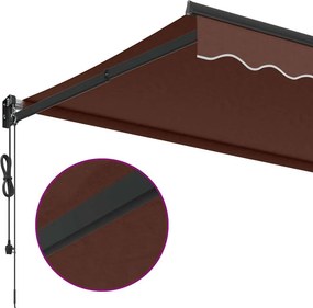 vidaXL Τέντα Πτυσσόμενη Αυτόματη Καφέ 350x250 εκ.