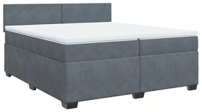 ΚΡΕΒΑΤΙ BOXSPRING ΜΕ ΣΤΡΩΜΑ ΣΚΟΥΡΟ ΓΚΡΙ 200X200 ΕΚ. ΒΕΛΟΥΔΙΝΟ 3286397