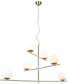 Φωτιστικό Οροφής Pure 302000608 115x80x150cm 6xE14 28W Brass-White Trio Lighting