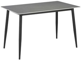 Τραπέζι Gustas 278-000006 160x90x75cm Marble Effect Grey-Black Stone,Metal
