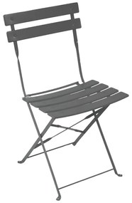 Καρέκλα Bistro pakoworld μεταλλική αναδιπλούμενη σε ανθρακί απόχρωση 42x46x82εκ