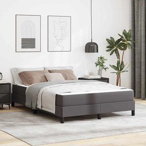 vidaXL Κρεβάτι Άλλο Γκρι 140 x 190 cm Τεχνητό δέρμα