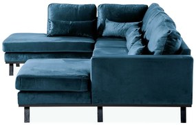 Γωνιακός Καναπές Seattle K101, Μπλε, 351x202x85cm