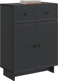 vidaXL Πλαϊνό γραφείο Μαύρο 66 x 34,5 x 90 εκ Επεξεργασμένο Ξύλο