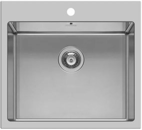 Pyramis Istros 1B Ισόπεδος Νεροχύτης 55x51cm Inox Brushed (101041701)