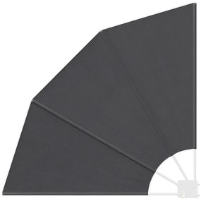vidaXL Αδιάφανο σκίαστρο μπαλκονιού Μαύρο 115 x 115 εκ ύφασμα
