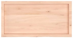 vidaXL Πάγκος Μπάνιου 100x50x(2-4) εκ. από Ακατέργαστο Μασίφ Ξύλο