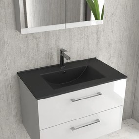 KARAG LT 7506 Νιπτήρας Επίπλου Μαύρος Ματ Πορσελάνη 60x47x18cm