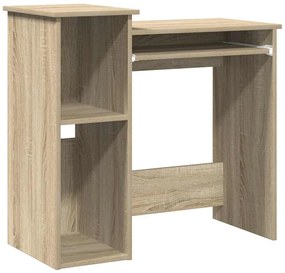vidaXL Γραφείο με Ράφια Sonoma Δρυς 110x45x157 εκ. από Μοριοσανίδα
