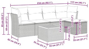 ΚΑΝΑΠΕΣ ΚΗΠΟΥ 6 ΤΕΜΑΧΙΩΝ ΜΑΥΡΟ ΑΠΟ ΣΥΝΘΕΤΙΚΟ ΡΑΤΑΝ ΜΕ ΜΑΞΙΛΑΡΙΑ 3325752