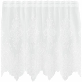 vidaXL Κουρτίνες με κουρτίνες Floral Λευκό 150 x 100 cm Πολυεστέρας