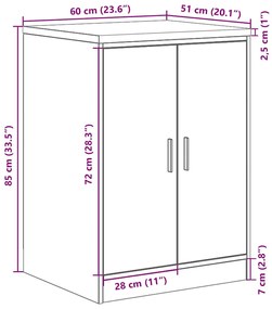 ντουλάπι αποθήκευσης γκαράζ Λευκό 60x51x85 εκ μασίφ ξύλο πεύκο - Λευκό