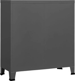 vidaXL Αρχειοθήκη Βιομηχανικού Στιλ Ανθρακί 90 x 40 x 100 εκ. Ατσάλινη