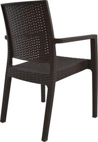ΠΟΛΥΘΡΟΝΑ ΠΟΛΥΠΡΟΠΥΛΕΝΙΟΥ ΒΑΡΕΩΣ ΤΥΠΟΥ KAGANU DARK BROWN HM5134.09 57x55,5x89 εκ.