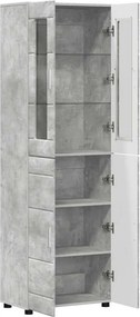 VidaXL Highboard FLORIN 60 x 35 x 182 εκ. Σκυρόδεμα Γκρι