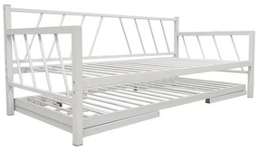 Κρεβάτι-Καναπές Remmie pakoworld μέταλλο λευκό 90x190εκ