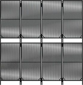 vidaXL Διαχωριστικό Δωματίου 4 Πάνελ Μαύρο από Συνθετικό Ρατάν