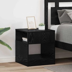 vidaXL End Table 2 pcs Μαύρη Οξυά 40,5 x 40 x 45 εκ Επεξεργασμένο ξύλο