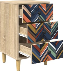 vidaXL Κομοδίνο OMMEN 2 τμχ. Sonoma Δρυς 36 x 33 x 60 εκ