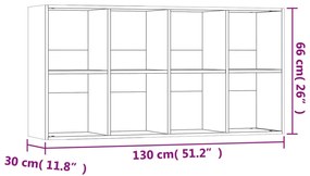 Ραφιέρα/Βιβλιοθήκη Sonoma Δρυς 66x30x130 εκ. από Επεξ. Ξύλο - Καφέ