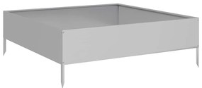 vidaXL Ζαρντινιέρα Υπερυψωμένη 100x100x33,5 εκ. Γαλβανισμένο Χάλυβα