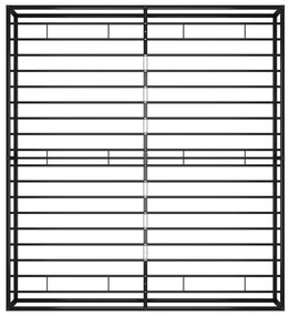 vidaXL Πλαίσιο Κρεβατιού Μαύρο 140 x 200 εκ. Μεταλλικό