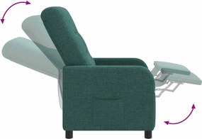 vidaXL Κάθισμα μασάζ Σκούρο Πράσινο Ύφασμα