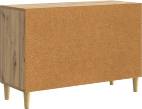 vidaXL Πλαϊνό γραφείο Artisan Δρυς 89 x 34,5 x 60 εκ.