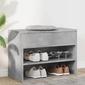 vidaXL Παπουτσοθήκη Γκρι Σκυροδέματος 60 x 30 x 45 εκ. από Επεξ. Ξύλο
