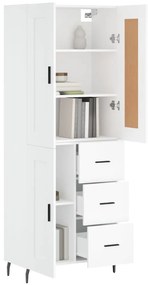vidaXL Ντουλάπι Λευκό 69,5x34x180 εκ. από Επεξεργασμένο Ξύλο
