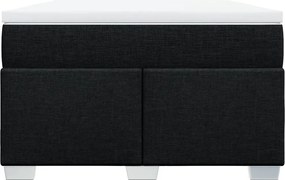 vidaXL Κρεβάτι Boxspring με Στρώμα Μαύρο 120x190 εκ. Υφασμάτινο