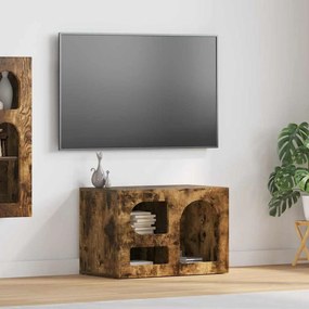 vidaXL Ντουλάπι TV ELST 60 x 35 x 40 εκ. Καπνιστό Δρύς