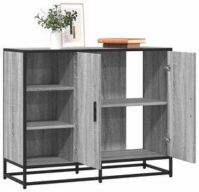 Sideboard Γκρι Sonoma 92x35x76 cm Ξύλινο μηχανουργικό ξύλο - Γκρι