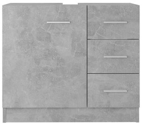vidaXL Ντουλάπι Νιπτήρα Γκρι του Σκυροδέματος 63x30x54 εκ. Επεξ. Ξύλο
