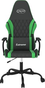 vidaXL Καρέκλα Gaming Μαύρο/πράσινο από Συνθετικό Δέρμα