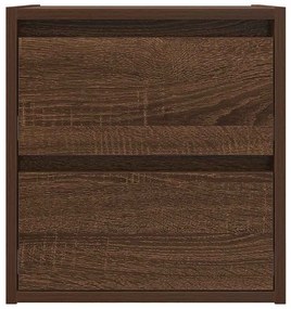 Κομοδίνο Επιτοίχιο Καφέ Δρυς 38x34x40 εκ. 861259