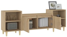 vidaXL Έπιπλο Τηλεόρασης Sonoma Δρυς 160x35x55 εκ. Επεξ. Ξύλο