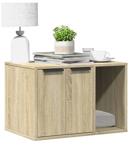 vidaXL Τουαλέτα Γάτας Περίφραξη Sonoma Δρυς 60x40x40εκ Επεξεργασμ Ξύλο