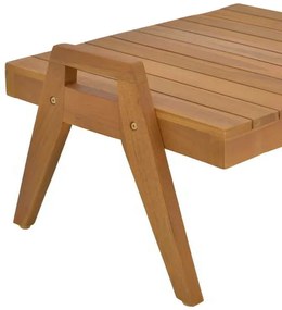 Τραπέζι Kally pakoworld teak ξύλο σε φυσική απόχρωση 60x50x34εκ