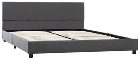 vidaXL Πλαίσιο Κρεβατιού Γκρι 120 x 200 εκ. από Συνθετικό Δέρμα